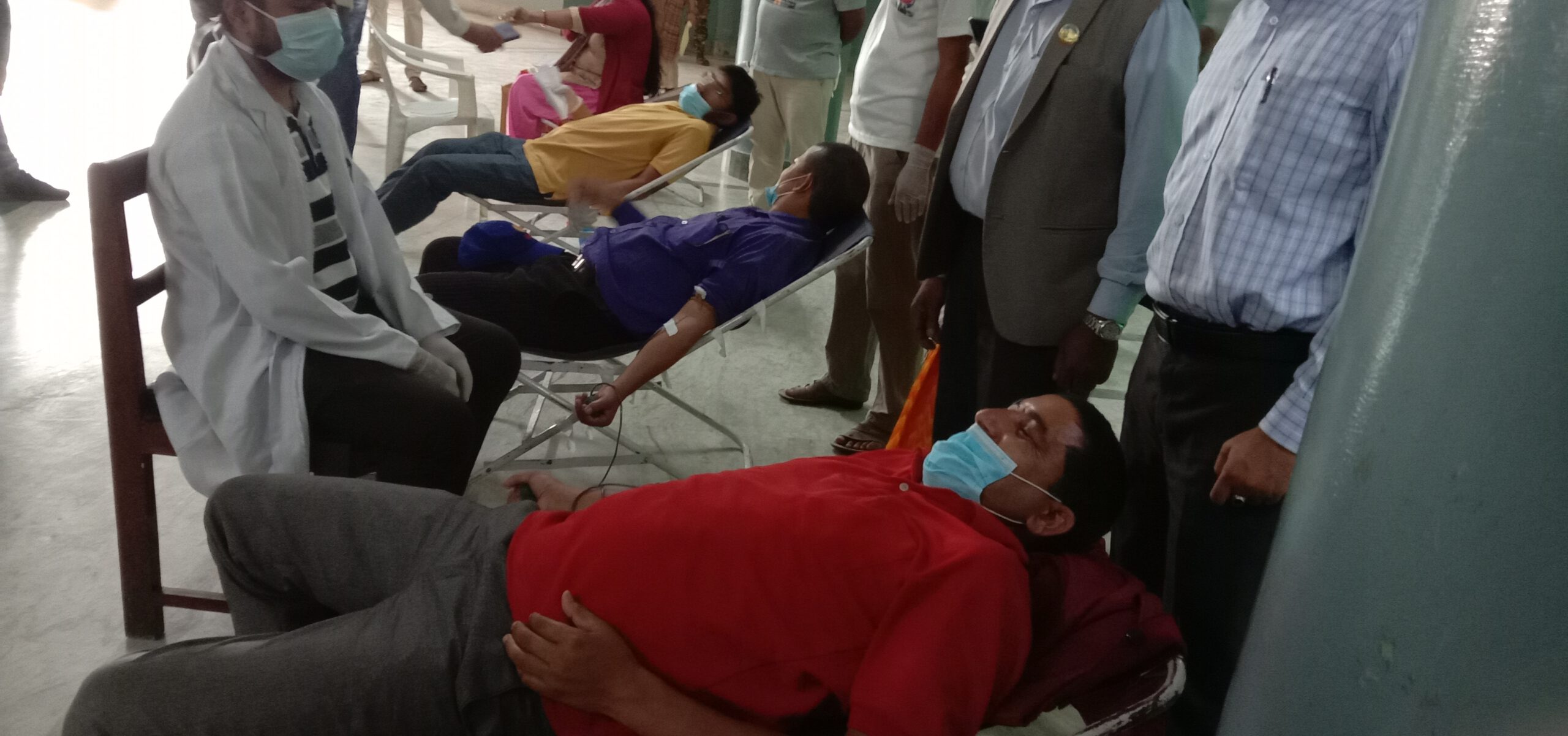नेकपा बाँके क्षेत्र न.१’ख’ काे आयाेजनामा  १६४ पिन्ट रगत संकलन