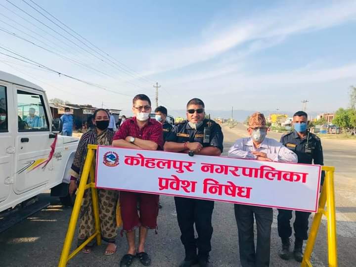 काेहलपुर छिर्ने सबै नाकामा ‘राेड बेरियर’