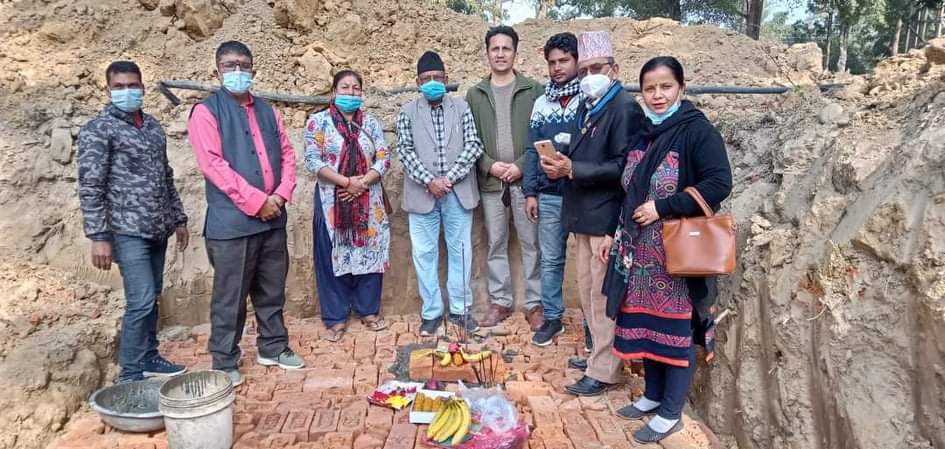 काेहलपुुरमा ११ नं. वडा कार्यालय भवनकाे शिलान्यास