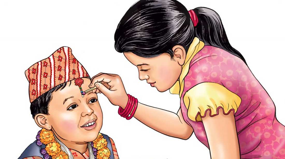 आज भाइटीका:- बिहान ११ बजेर ३७ मिनेटमा उत्तम साइत