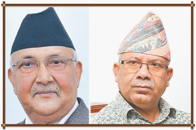 अध्यक्ष ओली र नेता नेपालबीच धुम्बाराहीमा छलफल हुँदै