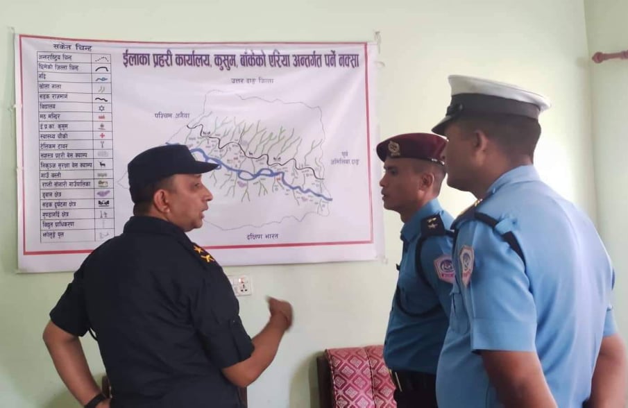 काेहलपुर प्रहरी प्रमुख मल्ल “सुरक्षा चुनौती र प्रहरी जनशक्तिको अबस्था” बुझ्न स्थलगत अनुगमनमा