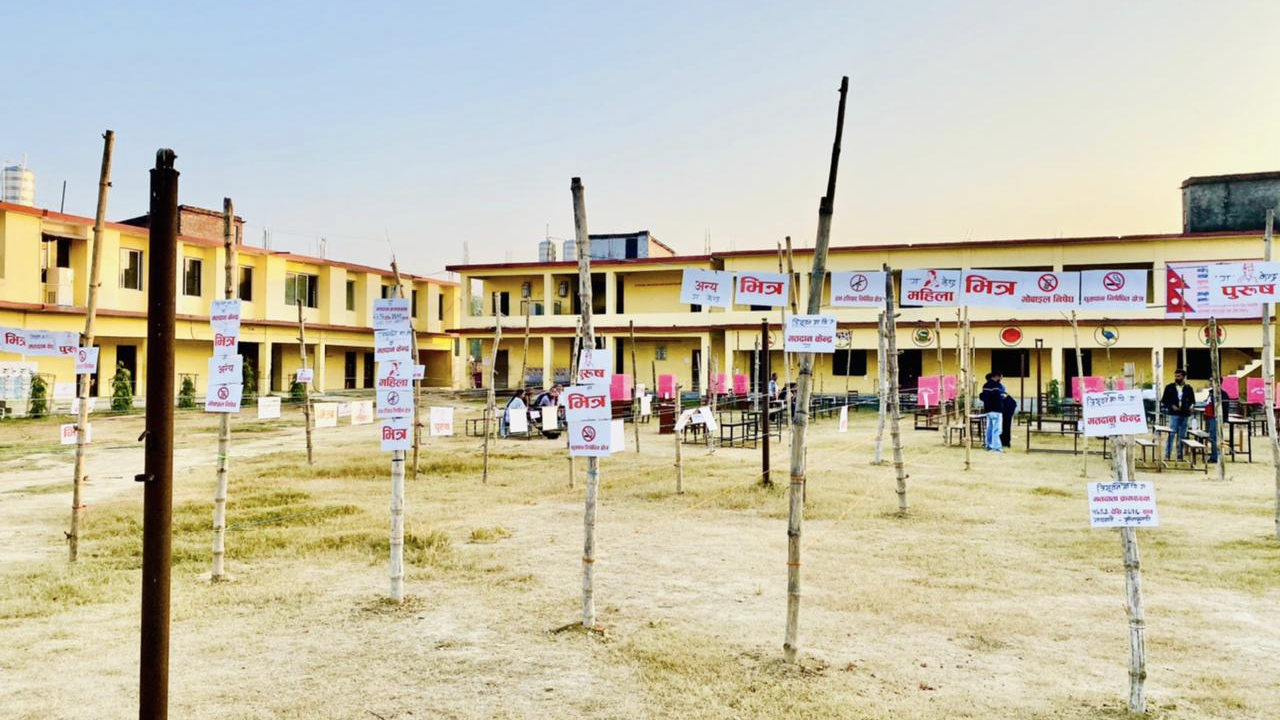 बाँकेमा मतदान स्थल निर्माण कार्य पूरा