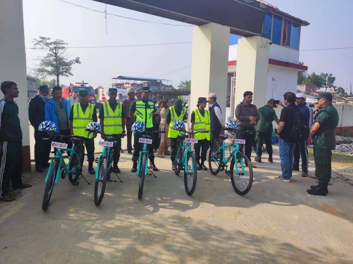 काेहलपुरमा नगर प्रहरीलाई  साइकल