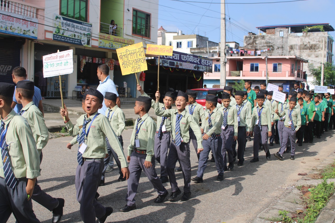 ६०ओै बाल दिवसकाे अवसरमा एपीएफ स्कुल कोहलपुरद्वारा विविध कार्यक्रम
